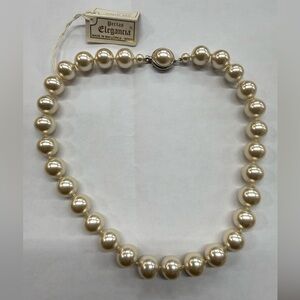Vintage NOS Mallorca 16.5” Pearl Necklace w/ Silver Clasp